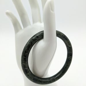 Vintage Spinach Green Marble Bangle Bracelet Vintage Chinese jadeite spinach